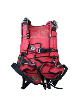 Voilures (2) de parachute ROUGE style parapente + sac