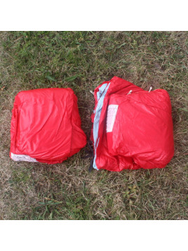 Voilures (2) de parachute ROUGE style parapente + sac