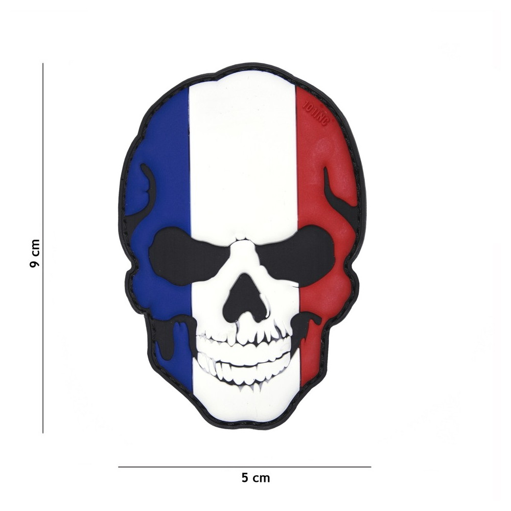 Patch 3D PVC Tête de mort France