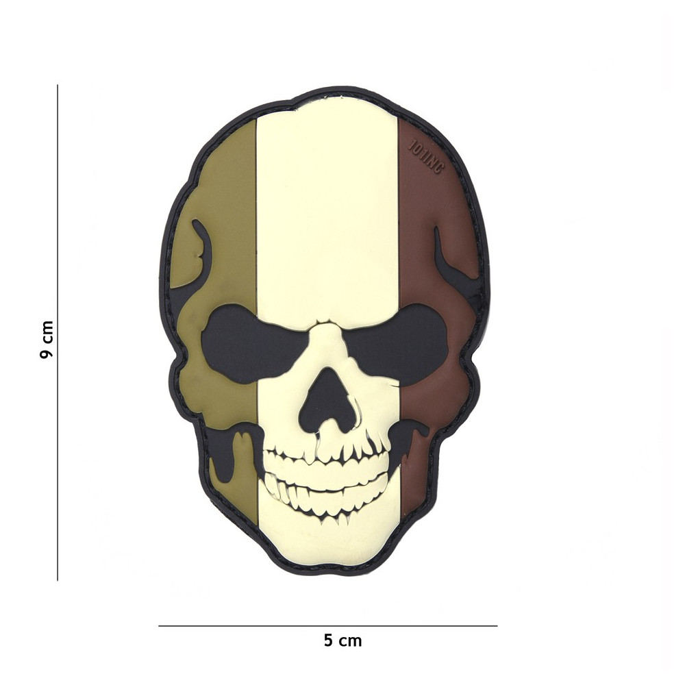 Patch 3D PVC Tête de mort France (BV)