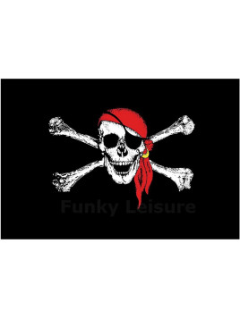 Drapeau Jolly Roger Red Cap