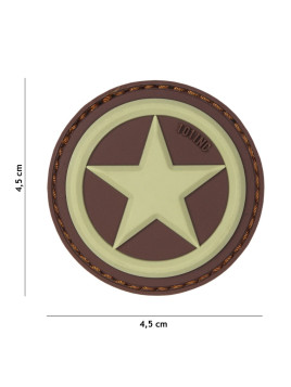 Patch 3D PVC étoile USA (sable)