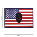 Patch 3D PVC USA tête de mort