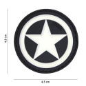 Patch 3D PVC étoile USA (blanc)