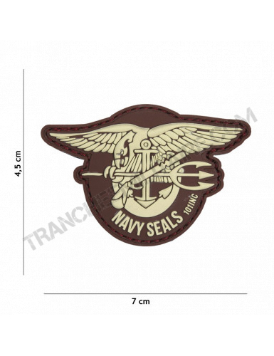 Patch 3D PVC Navy Seals (marron)