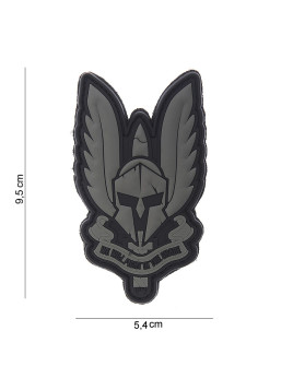 Patch 3D PVC Spartiate (noir)