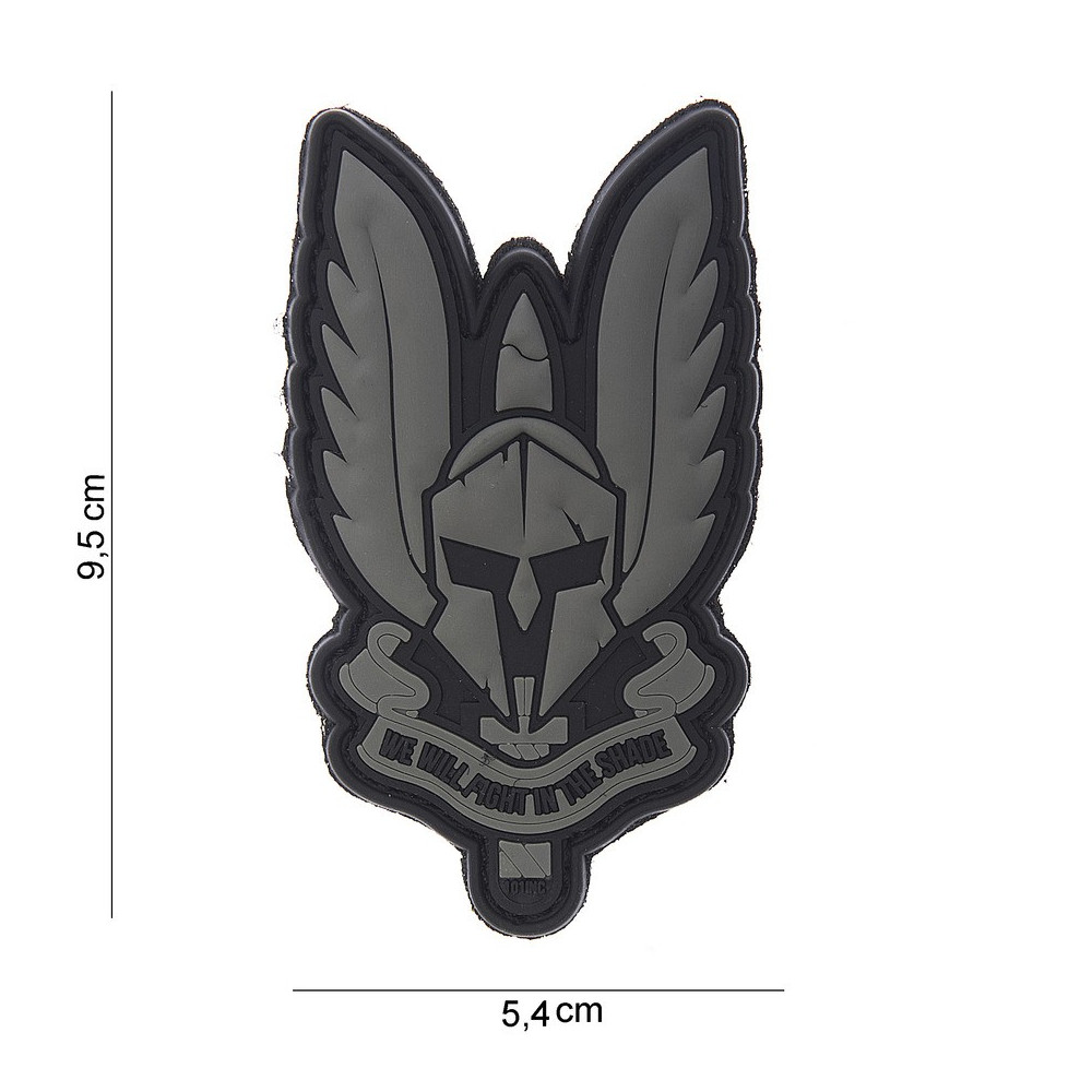 Patch 3D PVC Spartiate (noir)