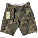 Bermuda style militaire aspect vintage Camouflé (100% coton)