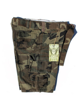 Bermuda style militaire aspect vintage Camouflé (100% coton)