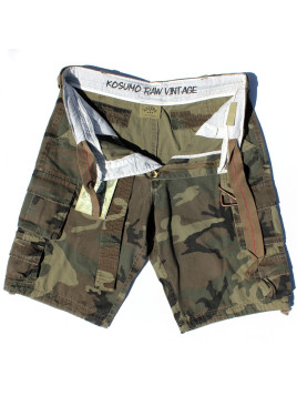 Bermuda style militaire aspect vintage Camouflé (100% coton)