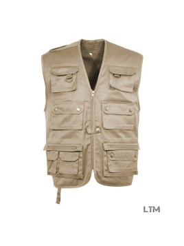 Gilet Reporter beige