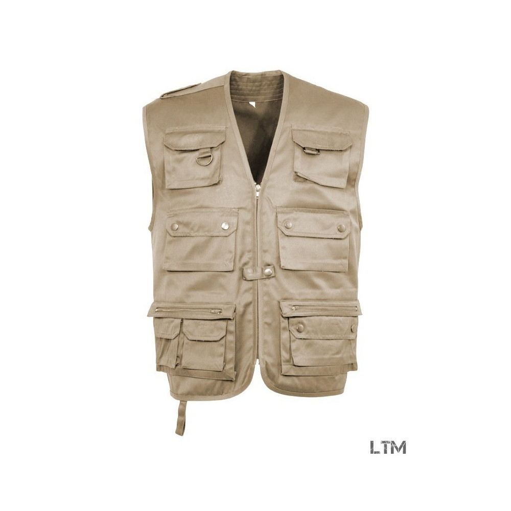 Gilet Reporter beige