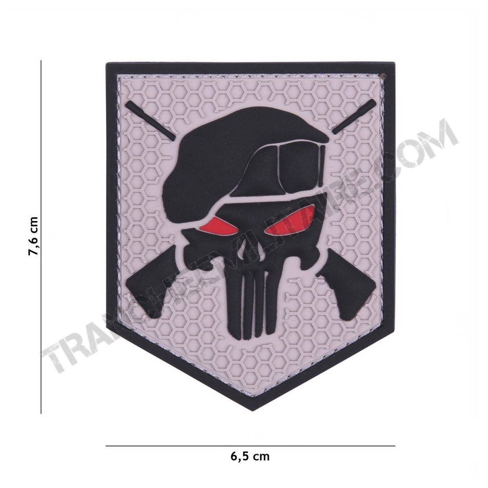 Patch 3D PVC Commando Punisher (gris)