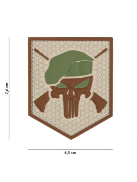 Patch 3D PVC Commando Punisher (coyote)