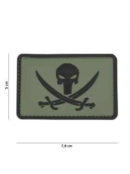 Patch 3D PVC Pirate Punisher (vert)