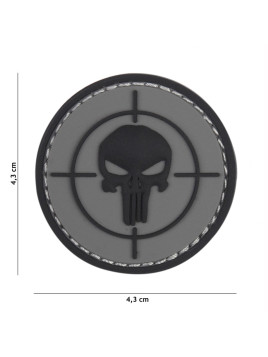 Patch 3D PVC  Punisher cible (gris)