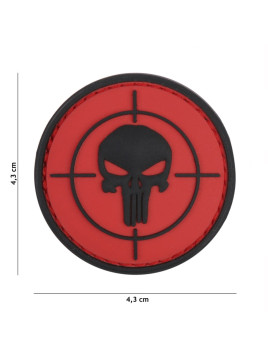 Patch 3D PVC  Punisher cible (rouge)