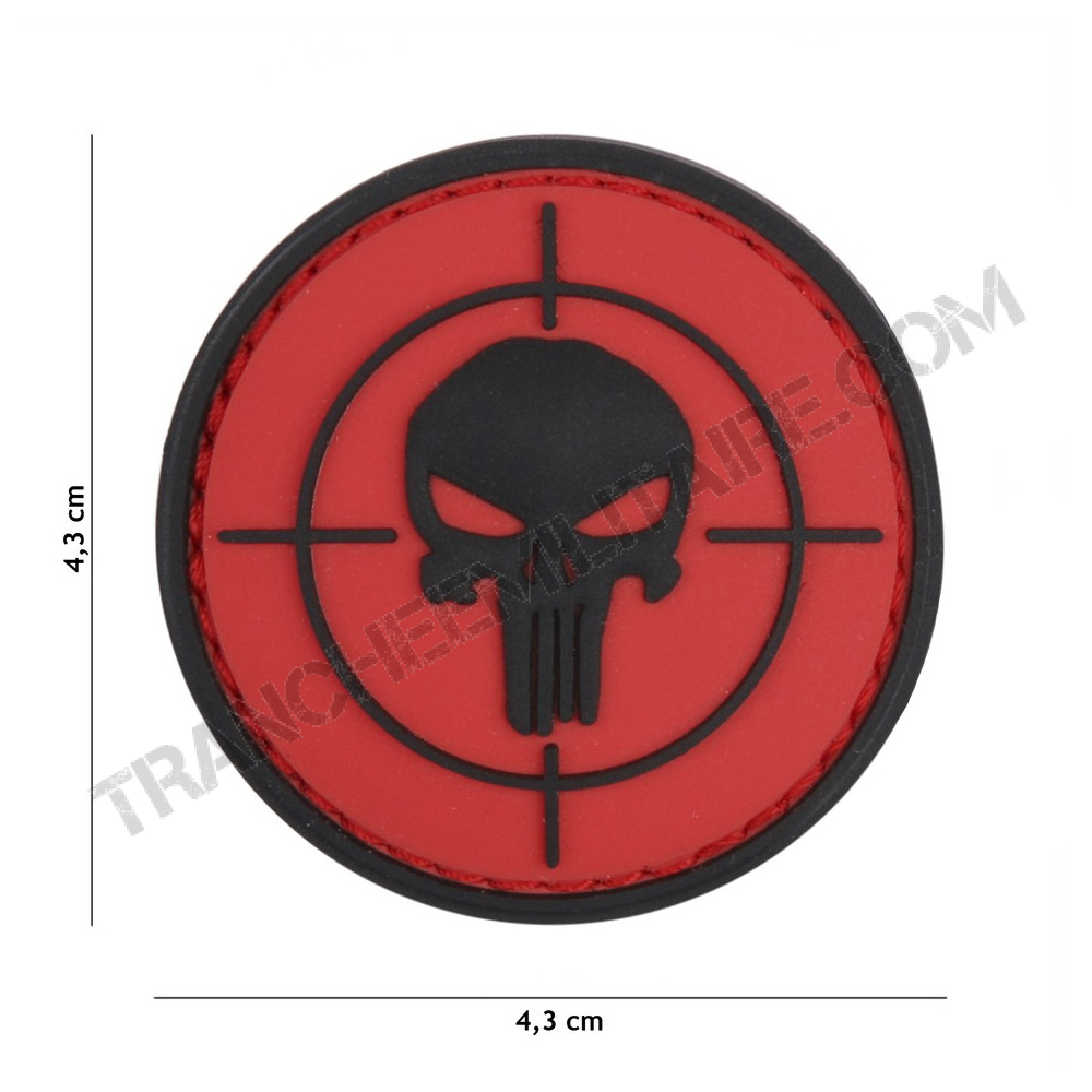 Patch 3D PVC  Punisher cible (rouge)