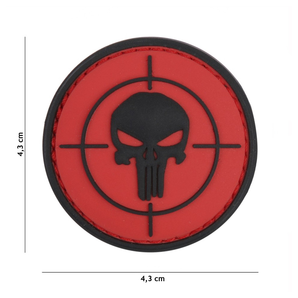 Patch 3D PVC  Punisher cible (rouge)