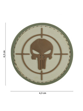 Patch 3D PVC  Punisher cible (coyote)