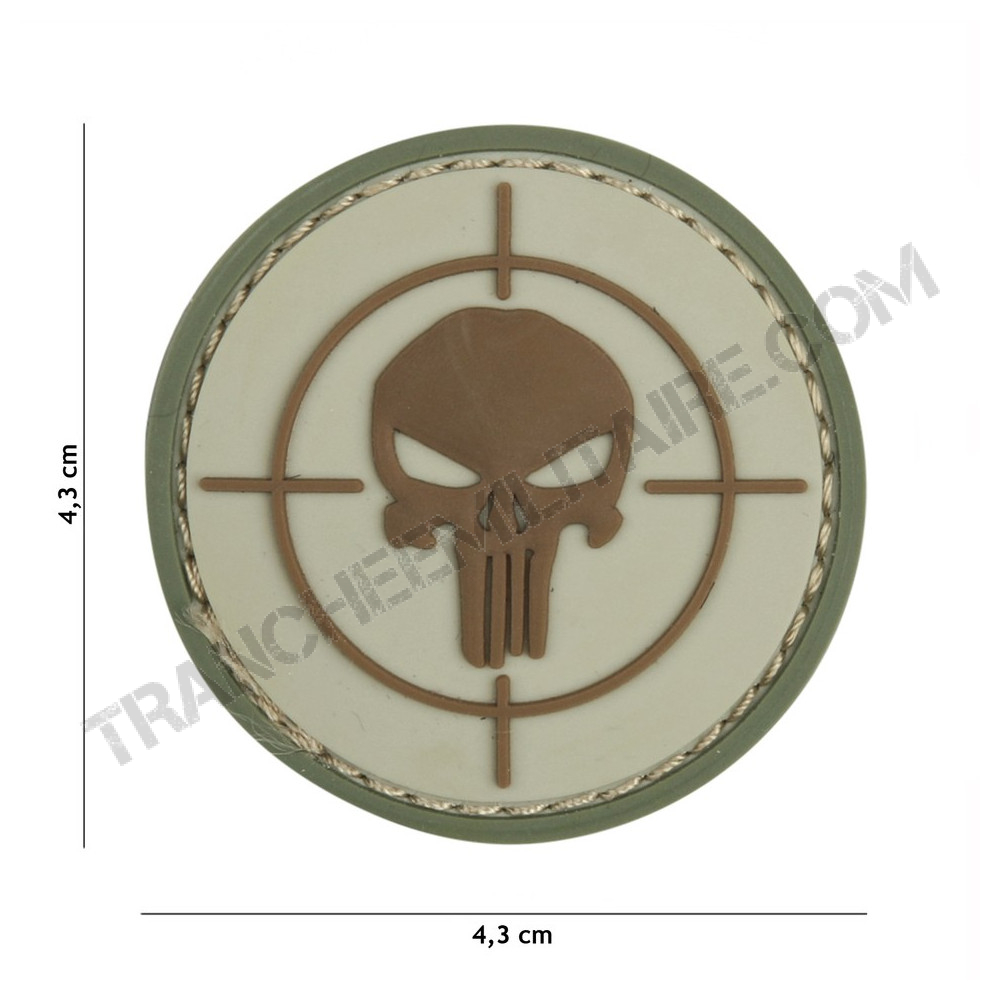 Patch 3D PVC  Punisher cible (coyote)