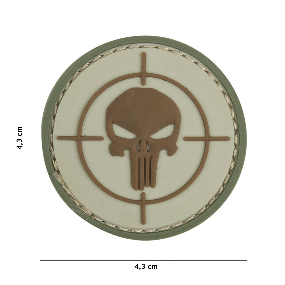 Patch 3D PVC  Punisher cible (coyote)