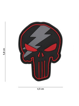 Patch 3D Punisher tonnerre rouge