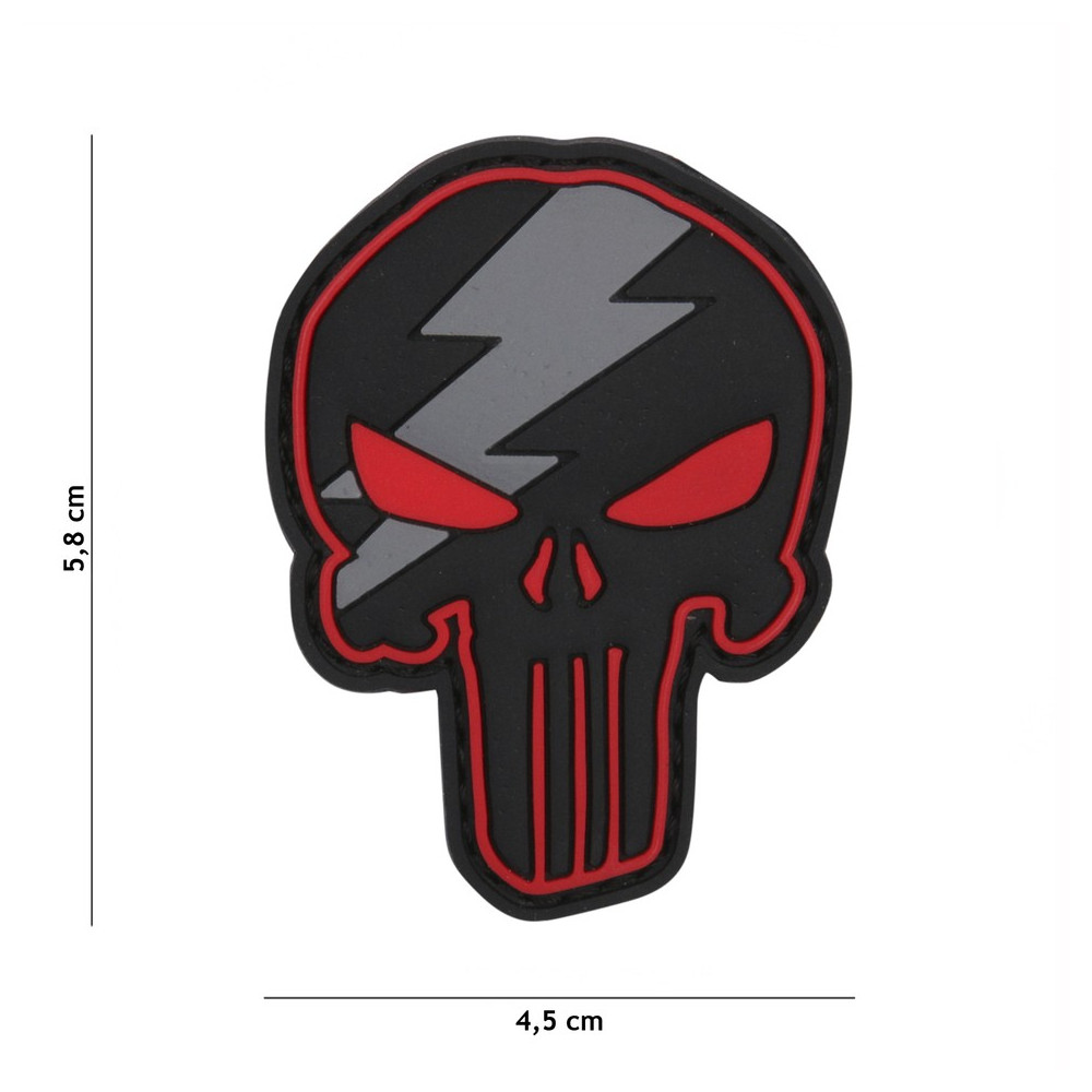 Patch Velcro rond Punisher rouge