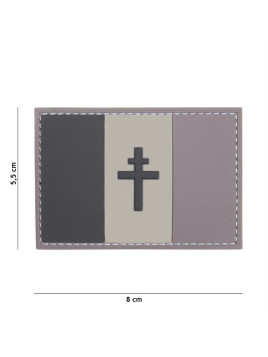 Patch 3D PVC France Libération (gris)