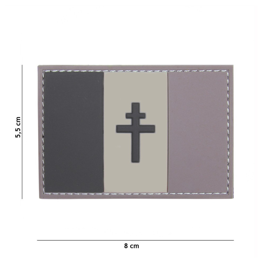 Patch 3D PVC France Libération (gris)