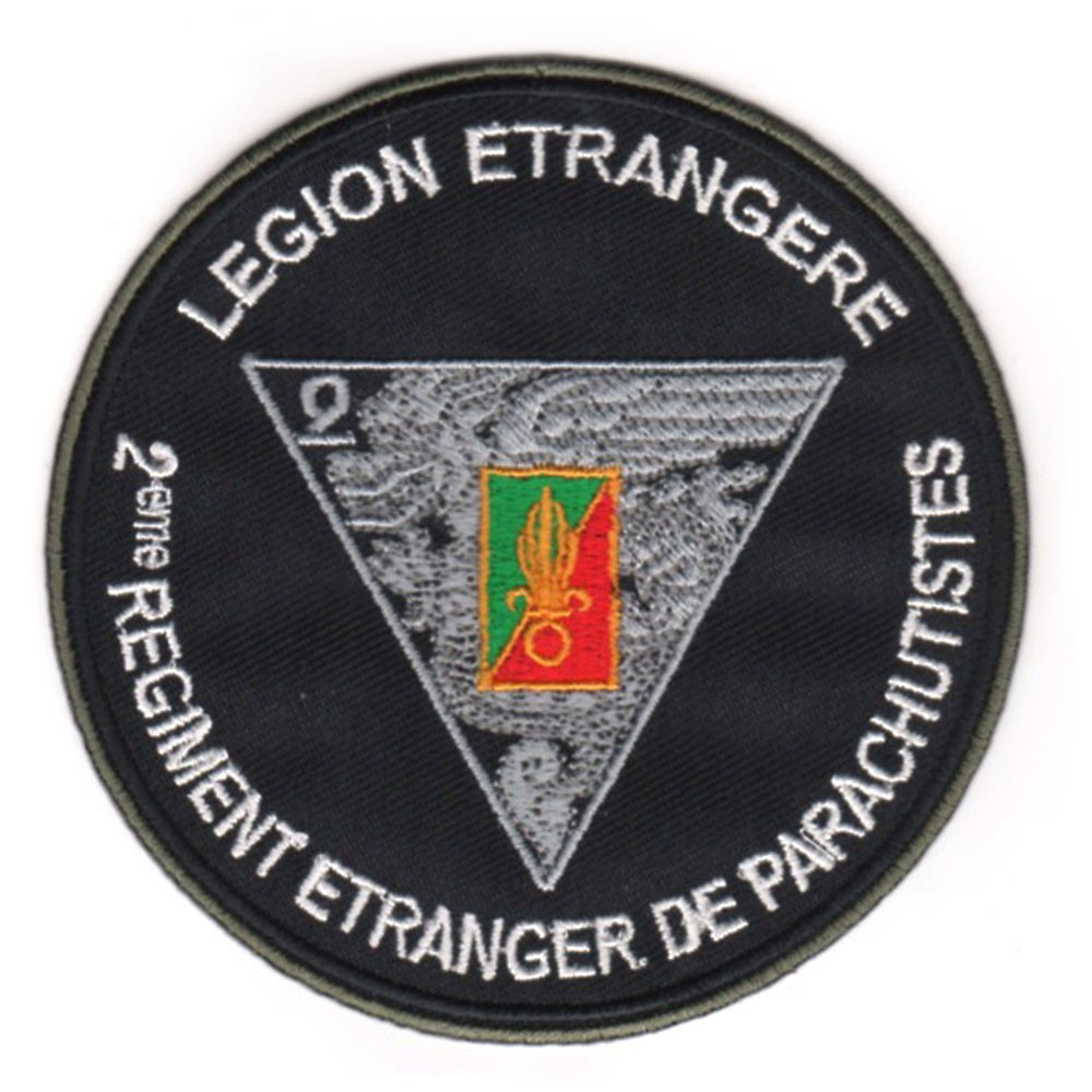 Ecusson Légion Etrangère 2éme REP (bord kaki) Ecusson Légion Etrangère 2éme REP (bord kaki)