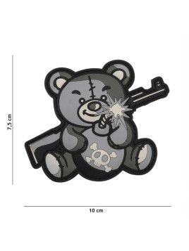 Patch 3D Terror Teddy (gris)