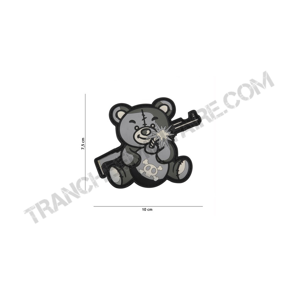 Patch 3D Terror Teddy (gris)