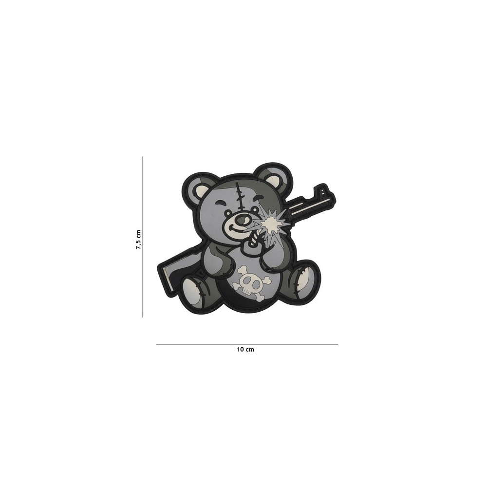 Patch 3D Terror Teddy (gris)