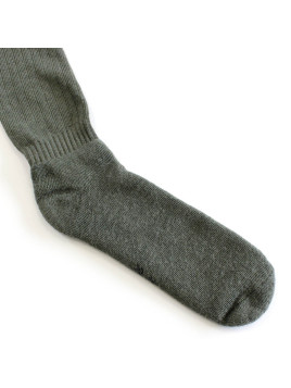 Vert militaire, Chaussettes torsadées - Homme - Laine d'agneau