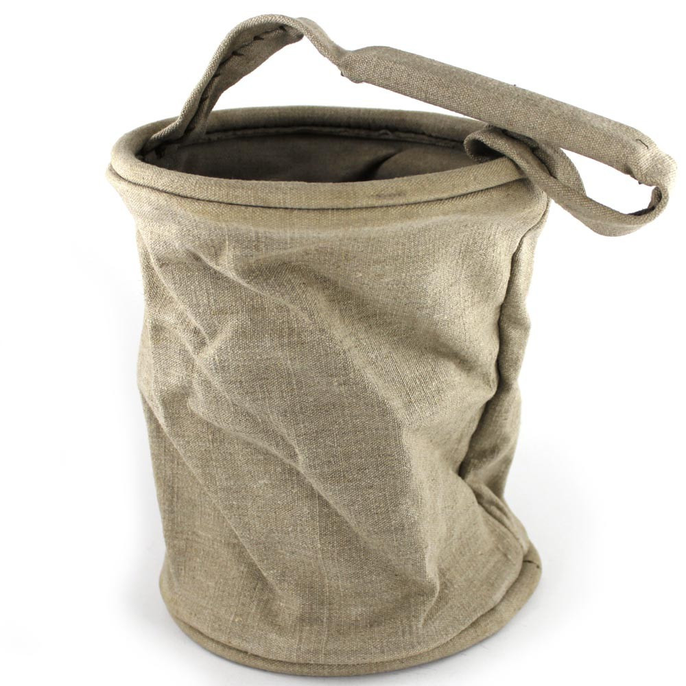 Seau à eau en lin Armée Française Guerre d'Algérie Seau à eau en lin Armée Française Guerre d'Algérie