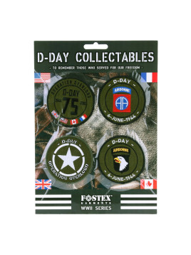 Lot de 4 patchs D-Day collector