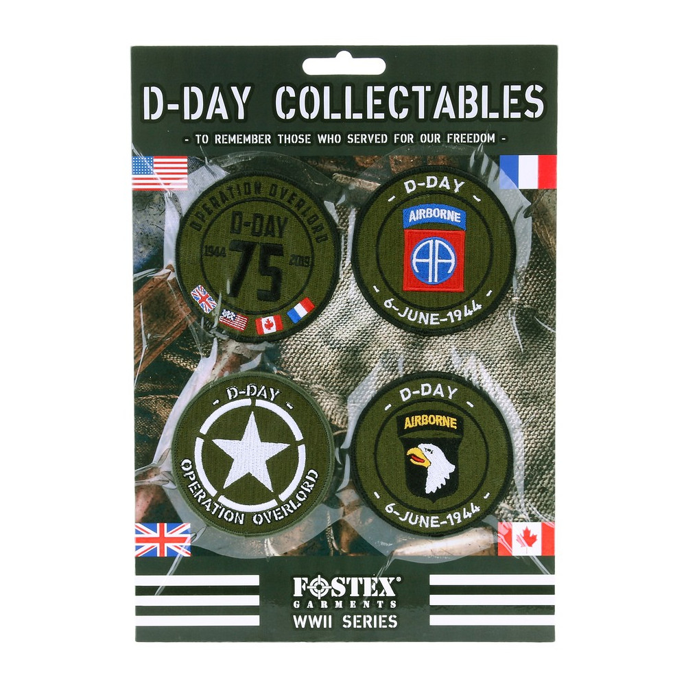 Lot de 4 patchs D-Day collector