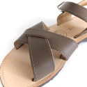 Sandales Cuir Marine