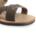 Sandales Cuir Marine