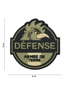 Patch 3D PVC  Défense Armée de Terre (marron)