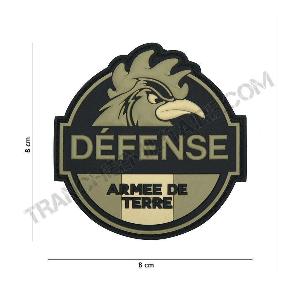 Patch 3D PVC  Défense Armée de Terre (marron)