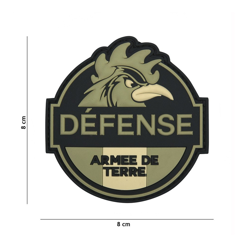 Patch 3D PVC  Défense Armée de Terre (marron)