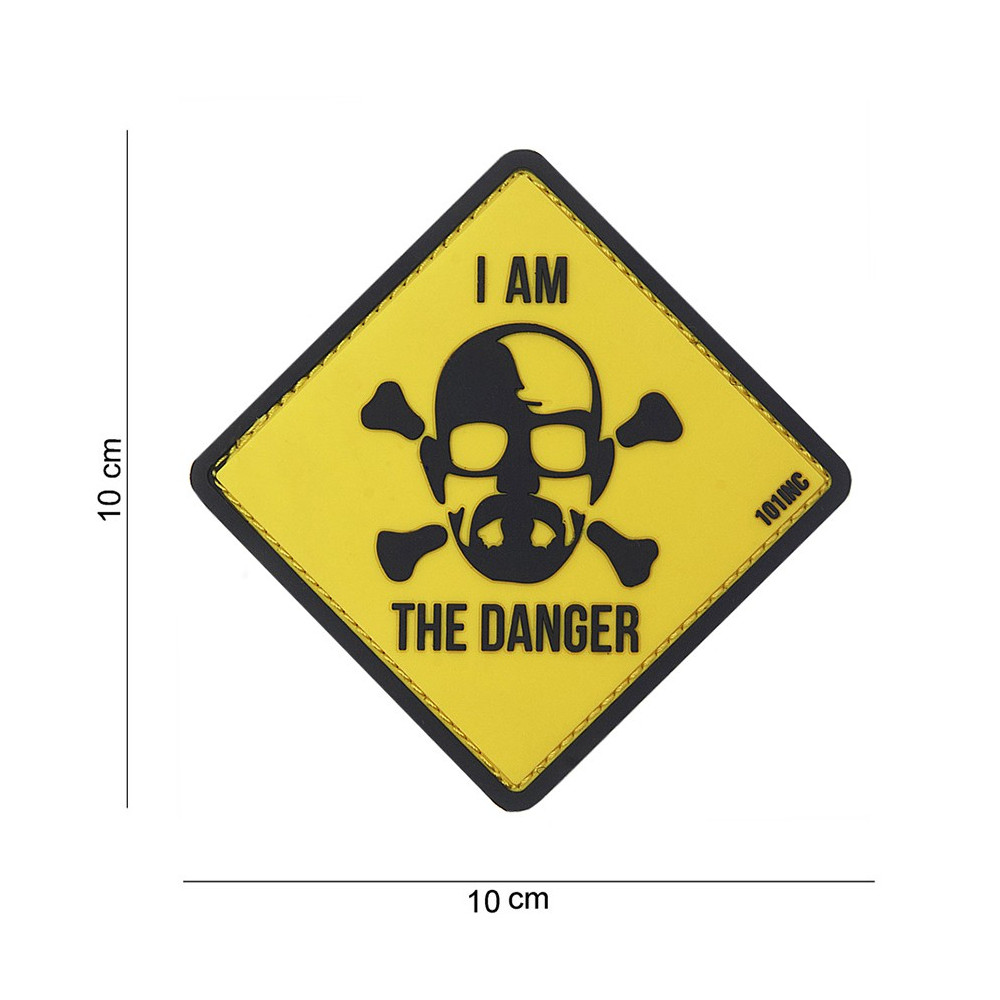 Patch 3D PVC " I am the danger " jaune