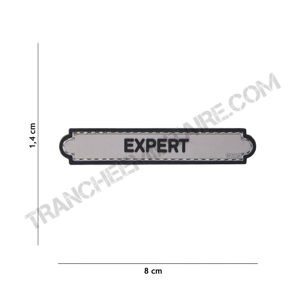 Patch 3D PVC Expert tab gris