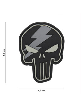 Patch 3D PVC Punisher thunder gris