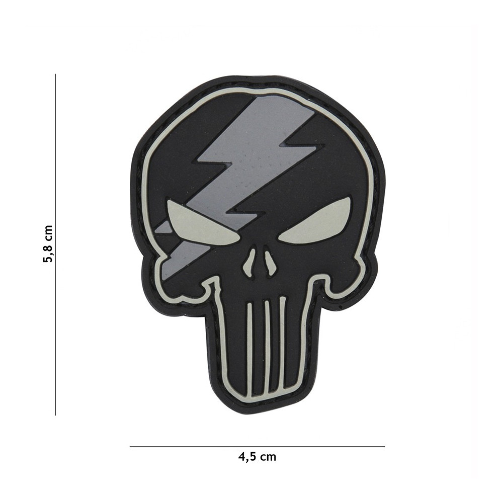 Patch 3D PVC Punisher thunder gris