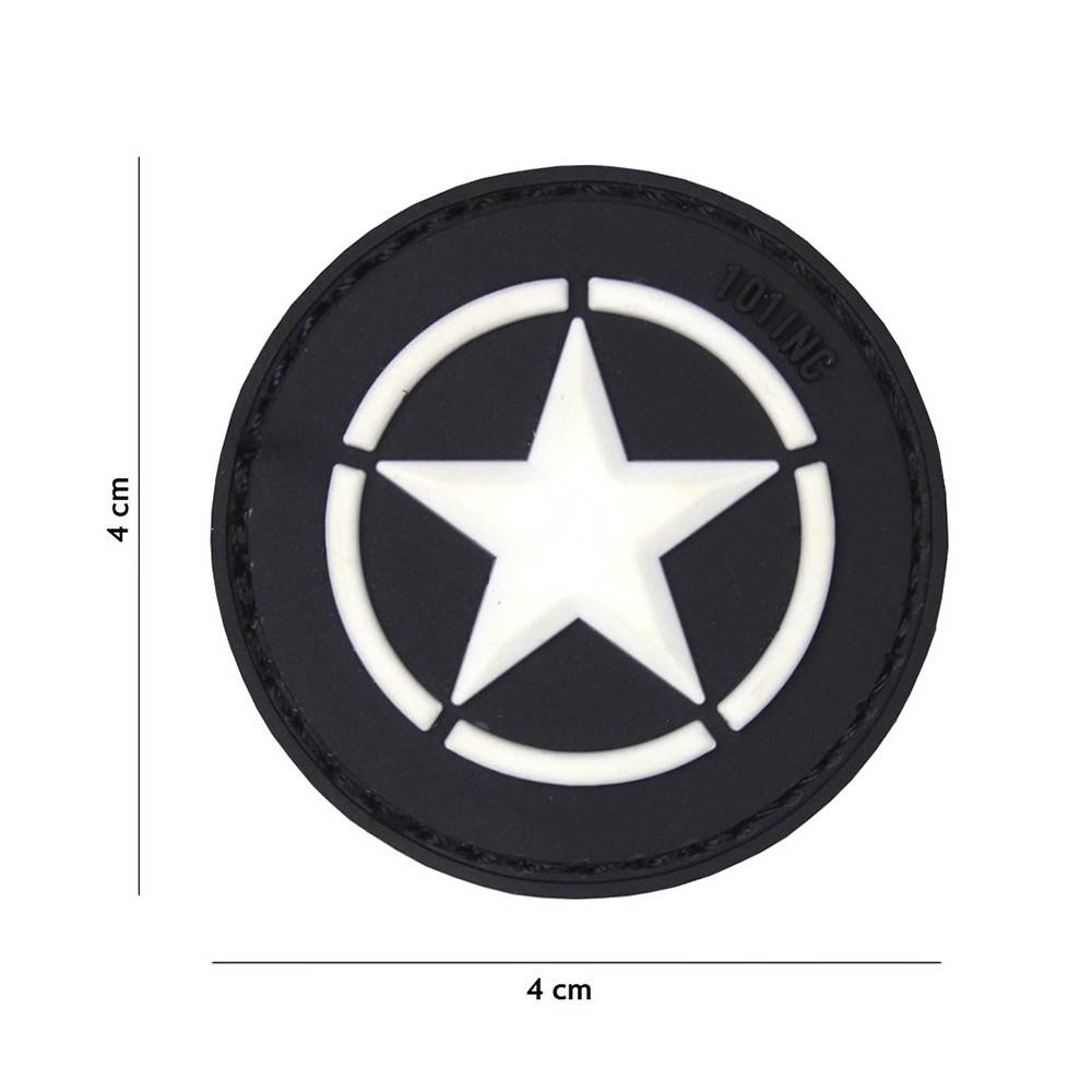 Patch 3D PVC Allied star noir