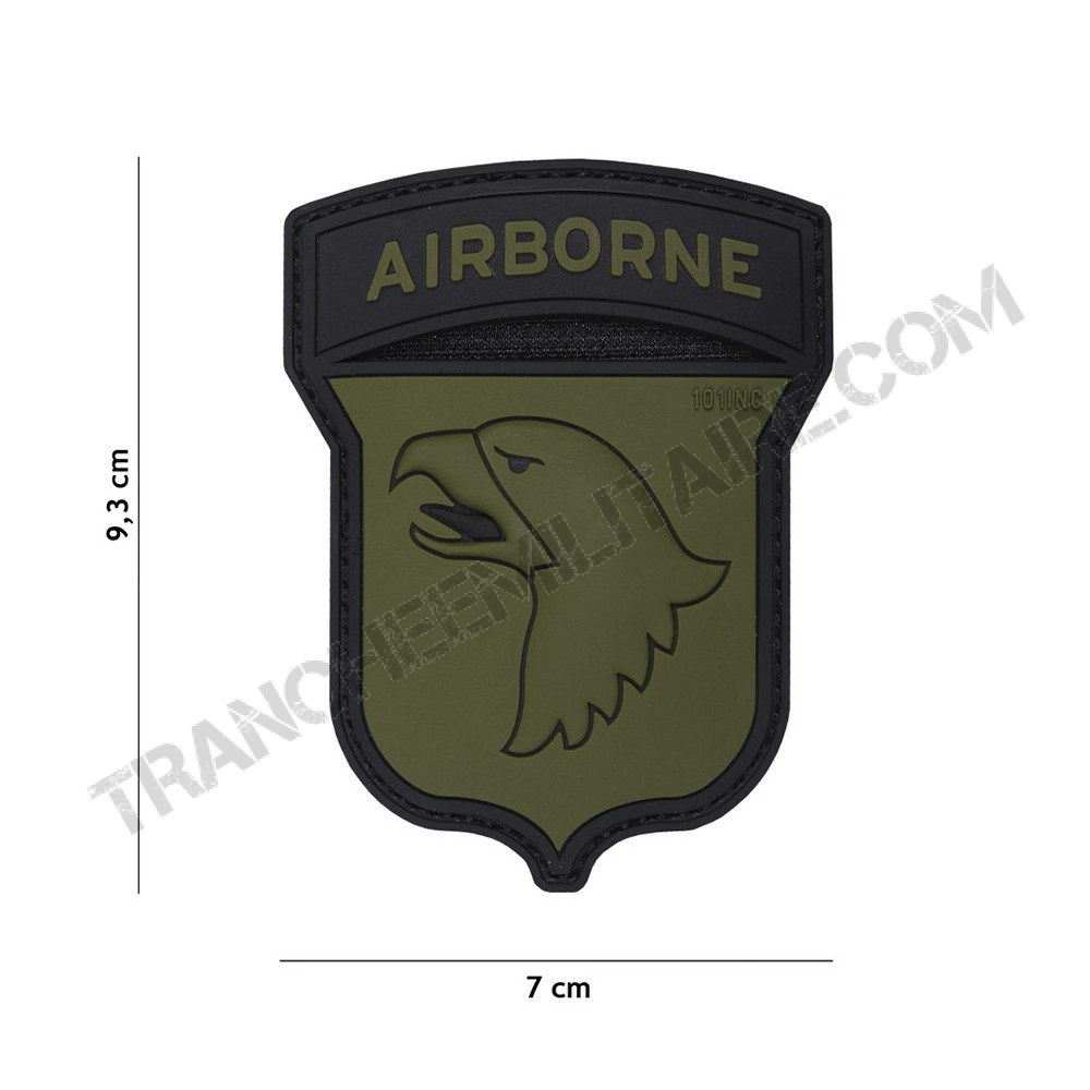 Patch 3D PVC 101éme division Airborne (vert)