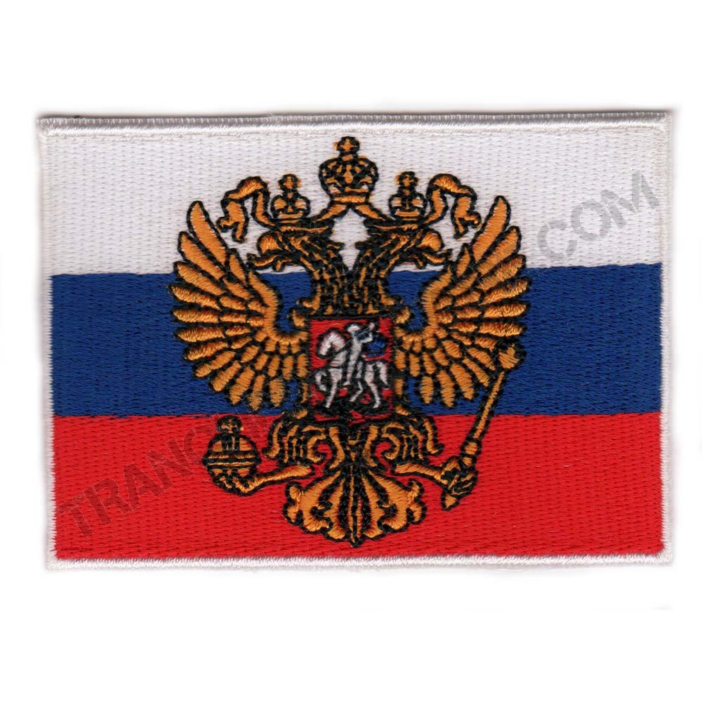 Patch drapeau Russie avec armoiries - La Tranchée Militaire